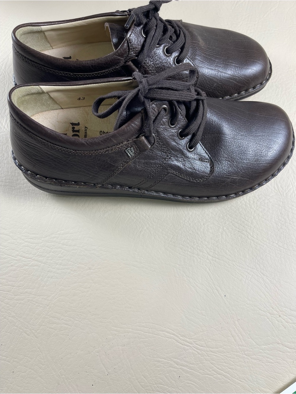 Finn Comfort Dark Brown Leather Lace-Up Oxford Sz 43 NWOT - Picture 7 of 11